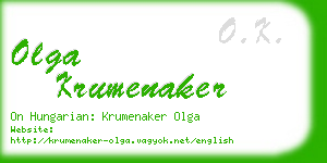 olga krumenaker business card